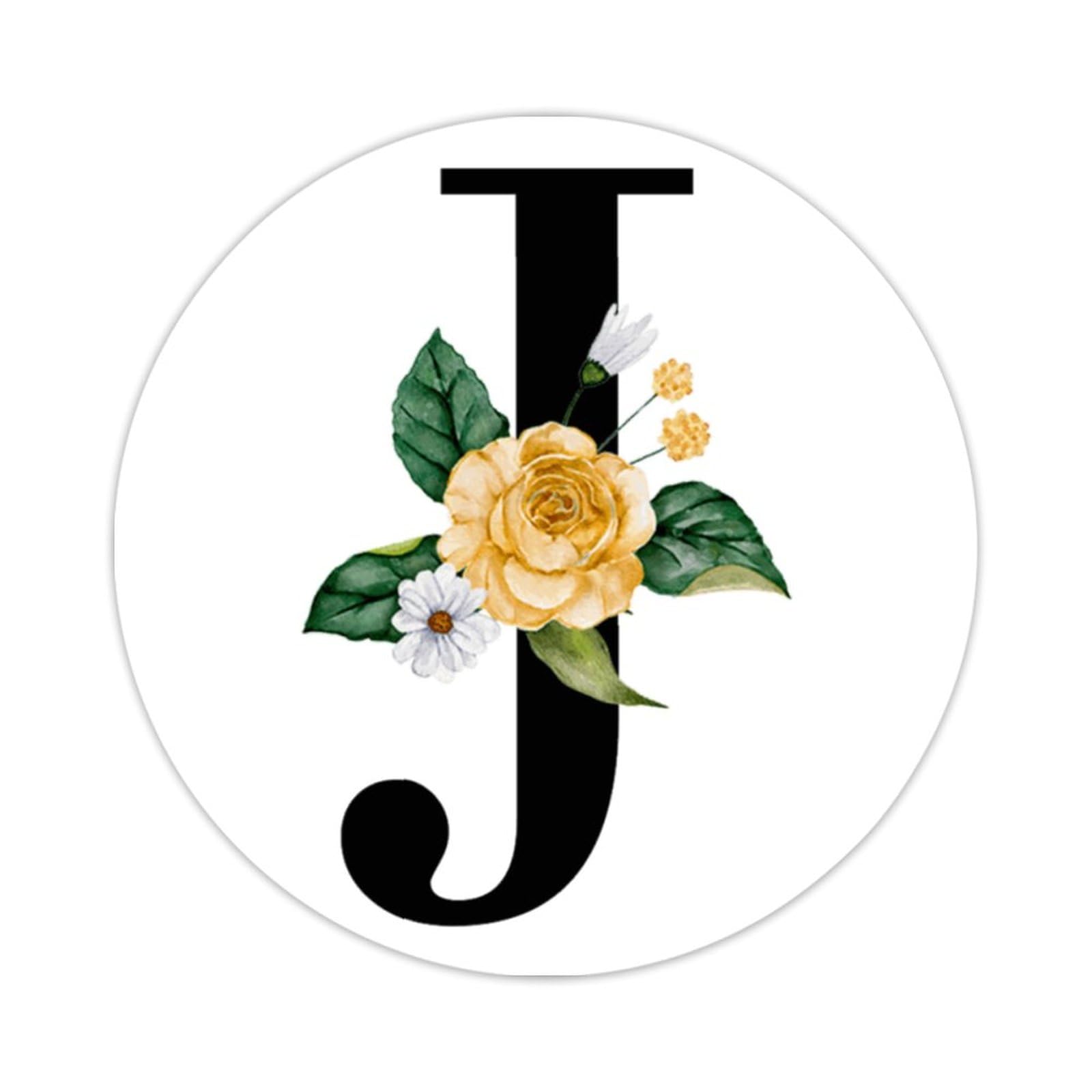 Amazon.com: Zyadsinoudor 50 Pcs Initial Letter J Vinyl Stickers