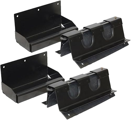 Mytee Products Soporte doble en L para barra de carga de carga Soporte de barra de bloqueo de carga atornillado a camión para semirremolques y