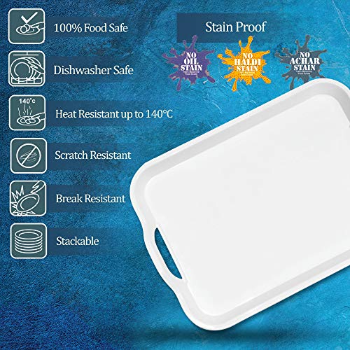 Image of Milton Orient Mini Melamine Tray, 1 Piece, White (13.18 inch X 8.85 inch)
