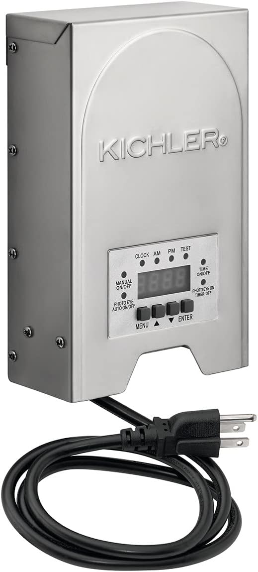 Kichler 12217-200 Watt 12V/15V Multi-Tap Low Voltage Outdoor Landscape Transformer with Digital Timer and Built in Surge Protector - Weatherproof