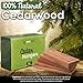 ecoKiwi Cedar Blocks for Clothes Storage - 10 Pack Hang Ups - 100% Natural Aromatic Cedar Planks for Closets and Drawers - Cedar Wood Hangers Balls Chips with Sandpaper - Cedarwood Scented Freshener