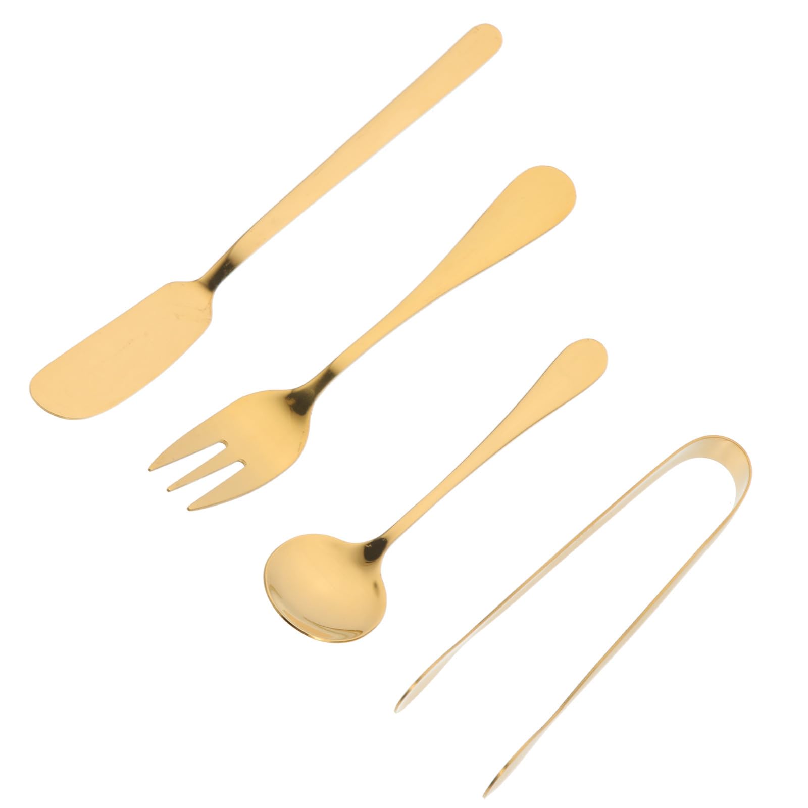 Juego de utensilios para servir queso de 14 piezas de acero inoxidable dorado Uonlytech
