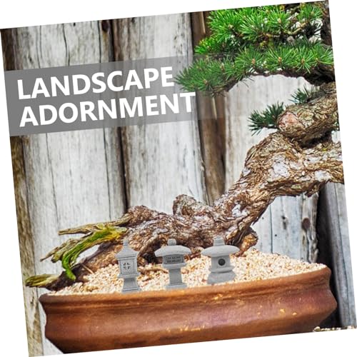 Lanternes décoratives en grès extérieur intérieur lot de 4 modèles miniatures POPETPOP