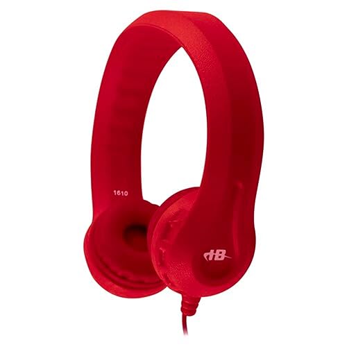 HamiltonBuhl KIDS-RED Hamilton Buhl Flex-Phones - Auriculares de espuma, color rojo, grado de jardín de infancia a grado 3, pequeño