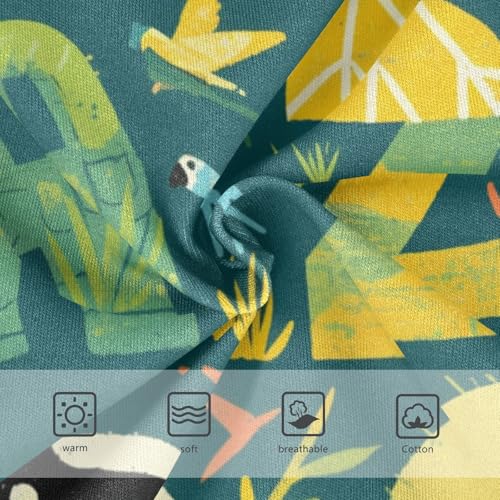 KLL Cute Flat Abc with Jungle Animals Toddler Boy Cotton Boxer Briefs Breathable Undies3