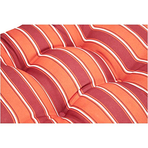 image for AmazonBasics Tufted Outdoor Square Seat Patio Cushion - Pack of 2, Red