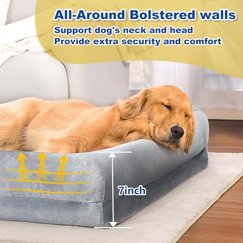 Extralargedogbedorthopedicdogbedwashablewaterproofdogcouchbedbolsterdogbeddurabledogsofawithremovablecoversandnonslipbottomxl42in  Urban Country Home Decor Extra large dog bed orthopedicdog bed washable waterproof dog couch bed bolster dog bed durable dog sofa with removable covers and non slip bottom xl42in  urban country home decor