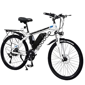 SOODOO 26″ Electric Bikes for Adults. 2602 Ebikes with 250W High-Speed Brushless Motor. Electric Bikes Built-in 36V-8AH Removable Li-Ion Battery, MICRO NEW 27-Speed, M5 LCD Display, Dual Disk Brake