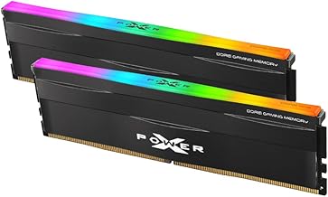 Silicon Power DDR5 32GB (2x16GB) RGB 6000MHz (PC5-48000) 288-pin CL30 1.35V UDIMM Desktop Memory Module RAM SP032GXLWU60AFDF Black RGB