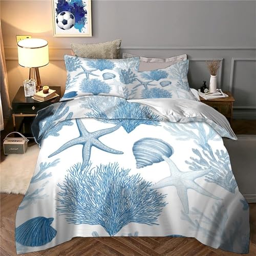 Parure de lit vagues océaniques en microfibre premium double - 6