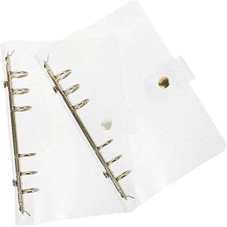 TEHAUX 2 Peças Pasta Fichário Clipes Nota Livro Fichário Capa Transparente Fichário Bloco De Notas Fichário Fichários Arquivos De Suspensão Organizador De Arquivo De Mesa De Plástico