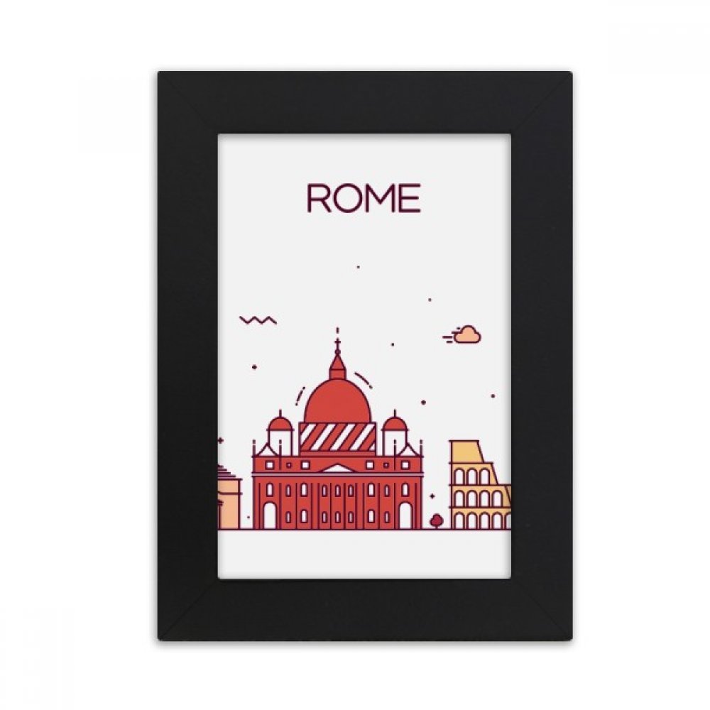 Cadre photo noir Rome Italie 5x7 pouces pour bureau et decoration de table