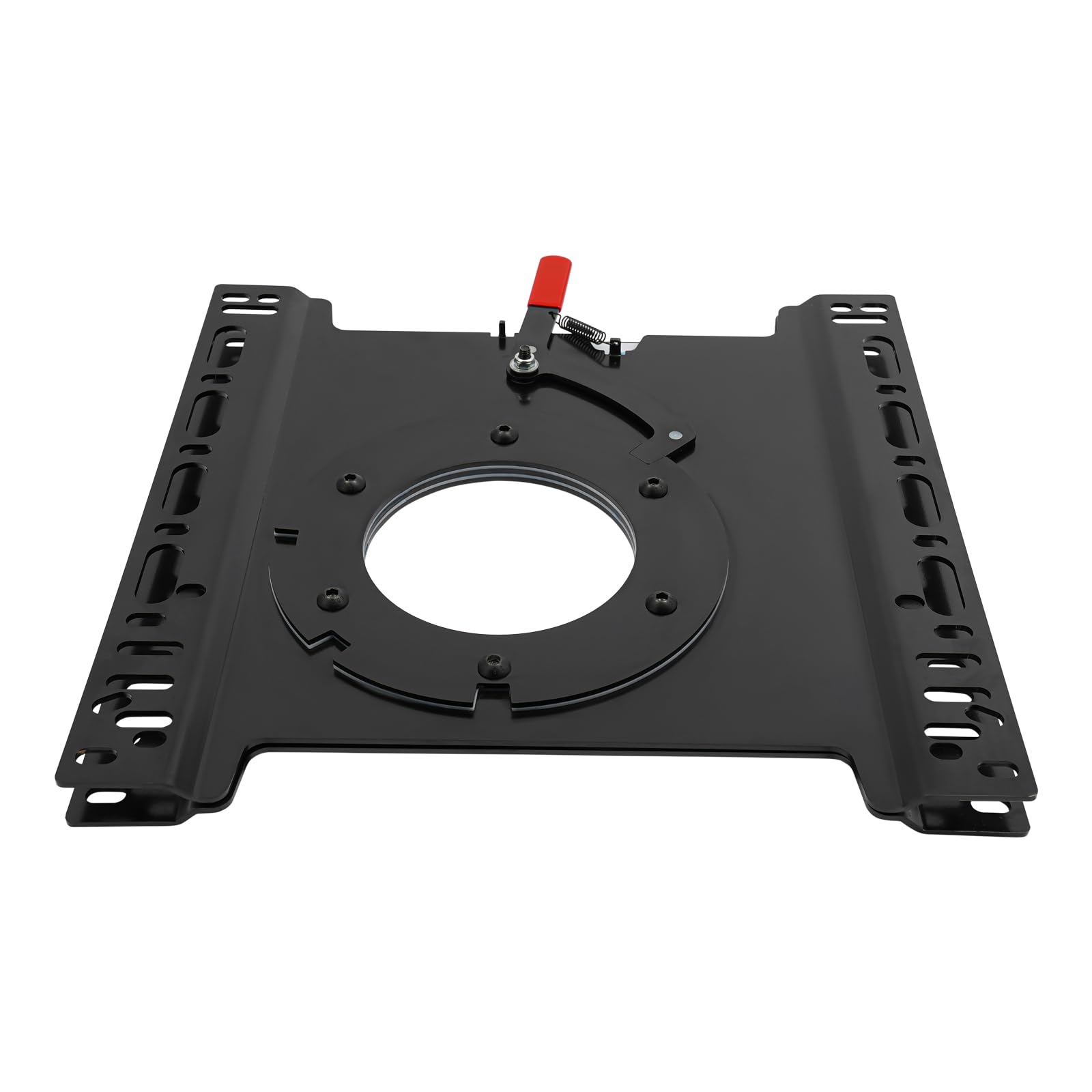 Base girevole per sedile da campeggio a 360° girevole universale consolle girevole in lamiera 46,5 x 46 cm, per camper e roulotte (copilota)