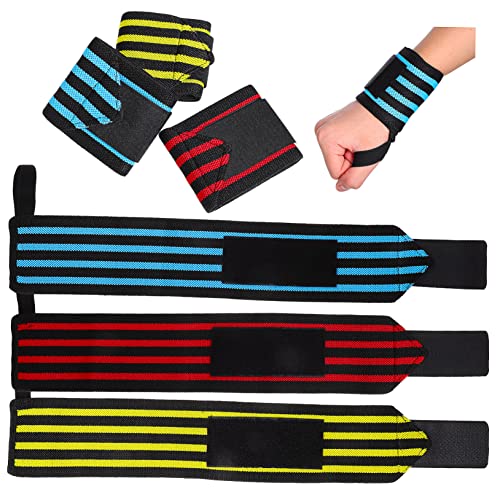 OSOLADY 6Pcs Wrist Wraps for Weightlifting Strength Training Sprain Compression Grips for Enhanced Wrist Support Design for Men Women
