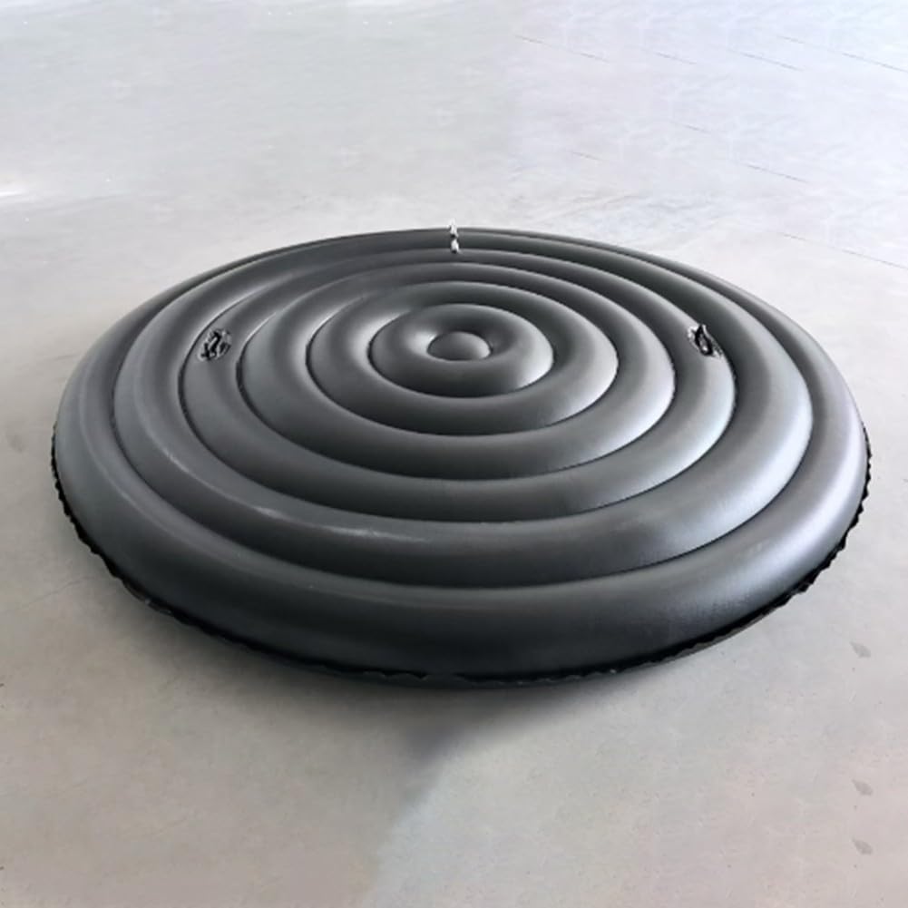 Coperchio gonfiabile rotondo del PVC del nero della copertura 180cm della stazione termale | Questa copertura rotonda in PVC aiuta a mantenere il calore dell'acqua e protegge la tua spa dalle intemperie all'aperto.