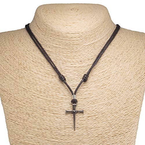 BlueRica Nail & Cross on Adjustable Cord Necklace4