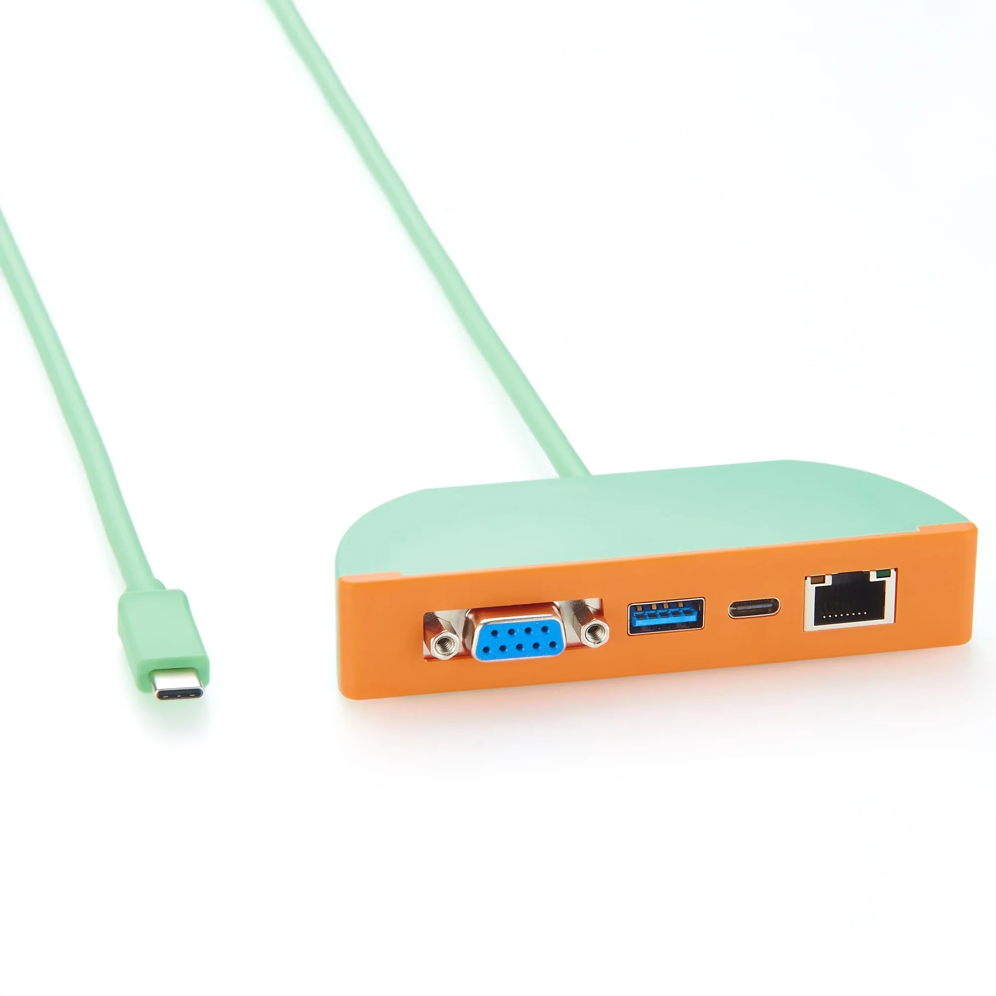 Adaptateur multiport USB-C avec DB9 RS232, USB-A, USB-C, RJ45, modèle PCM-KW-571 (1,5 m)
