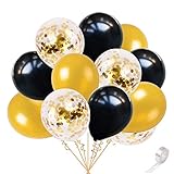 kleid schwarz gold damen ♥Nach dem Aufblasen den Ballon leicht mit einem Tuch reiben, und nachdem die statische Elektrizität erzeugt wurde, kann das Konfetti an der inneren Oberfläche des Ballons befestigt werden.