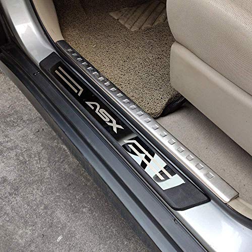 N/A 4Pcs Edelstahl Türschweller Abnutzungsplatte, für Mitsubishi ASX 2012-2019 Einstiegsleisten Protektoren Trim Kick Plates Schutzpedal, Threshold Bar Car Styling Zubehör