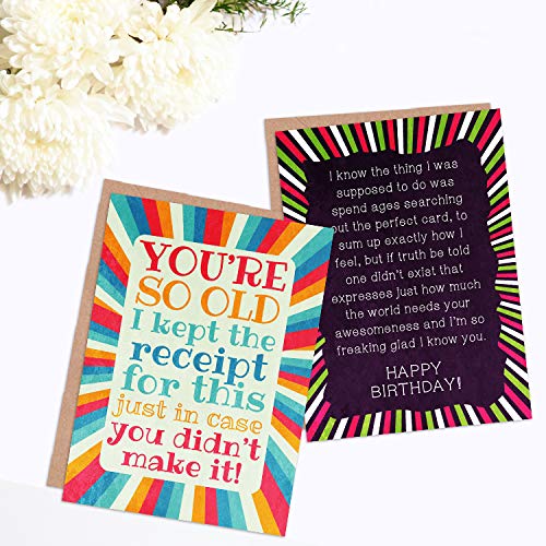 Wee Blue Coo 6er-Set Grußkarten – Lustige Birthday/Friends Motive, Blanko Innen, 17,5x12,5 Cm, Nachhaltig