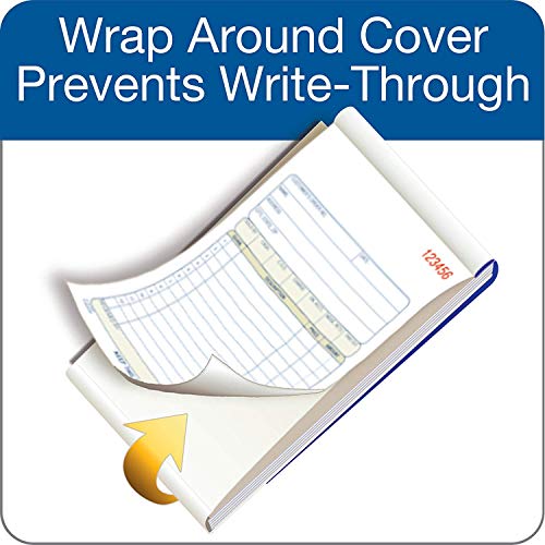 adams sales order book 3-part carbonless whitecanarypink 5-91634 x 8-71634 bound wraparound cover 50 sets per book 5 books 250 sets total tc5805