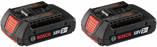 BOSCH BAT612-2PK - Batería de ion de litio de 18 voltios 20 AH con indicador de combustible digital 2 unidades color negro