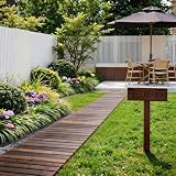 Spurgehom 8FT Wooden Garden Pathway Straight Outdoor Walkway Roll Out Cedar Wood...