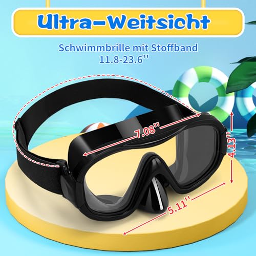 Image of Diving Mask , Professional Anti-Fog Snorkel Goggles, Anti-Leak Swim Mask with Soft Adjustable Strap & Mesh Bag, Earplug