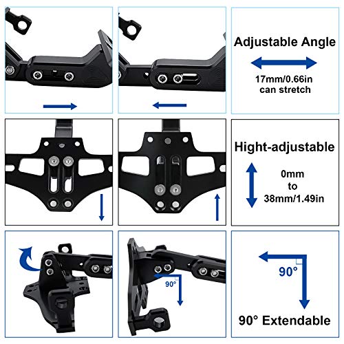 Motorcycle License Plate Holder Universal Adjustable Fender Eliminator Kit With Turn Signals For Honda Kawasaki Yamaha Suzuki Ducati BMW - Thumbnail 2