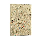 WALSFK Vintage-Mosaikkarte, Poster, Europa, Niederlande, 