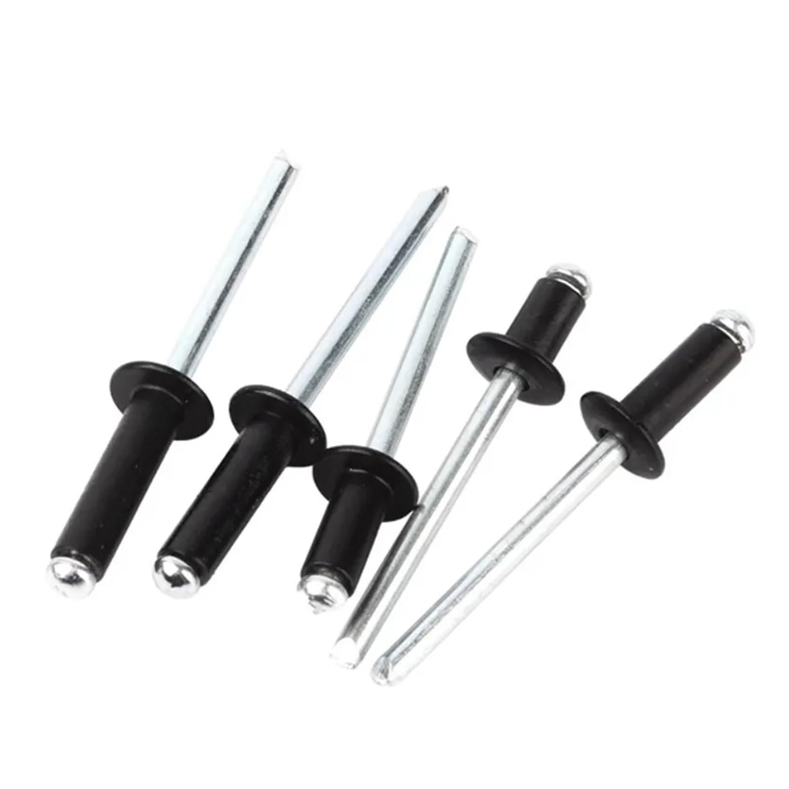 Rivets aveugles, Rivets aveugles M4 M5, tête de champignon en aluminium noir, mandrin rupture, POP 14mm(25mm,Dia M5 (20pcs))