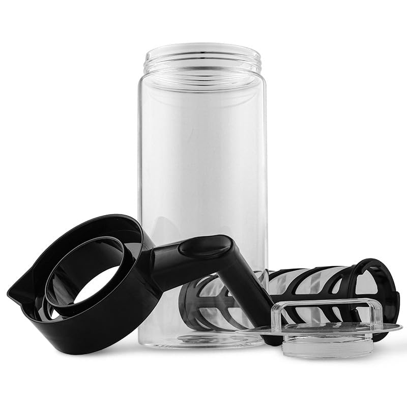 Image of Cold Brew Coffee Maker & Iced Tea Brewer - 1.3L Borosilicate Glass Pitcher with Reusable Mesh Filter - Easy to Clean, Dishwasher Safe - Ideal for Home & Travel