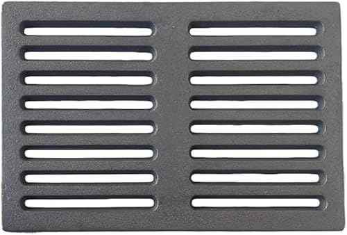 LUNA WAY CAST IRON - Grille en Fonte pour Cheminée | Résistant à la Chaleur | Compatible Poêle à Bois | Design pour Décendrage | Grille Fonte Insert, Gris, 31,3 x 19,5 cm, Fonte