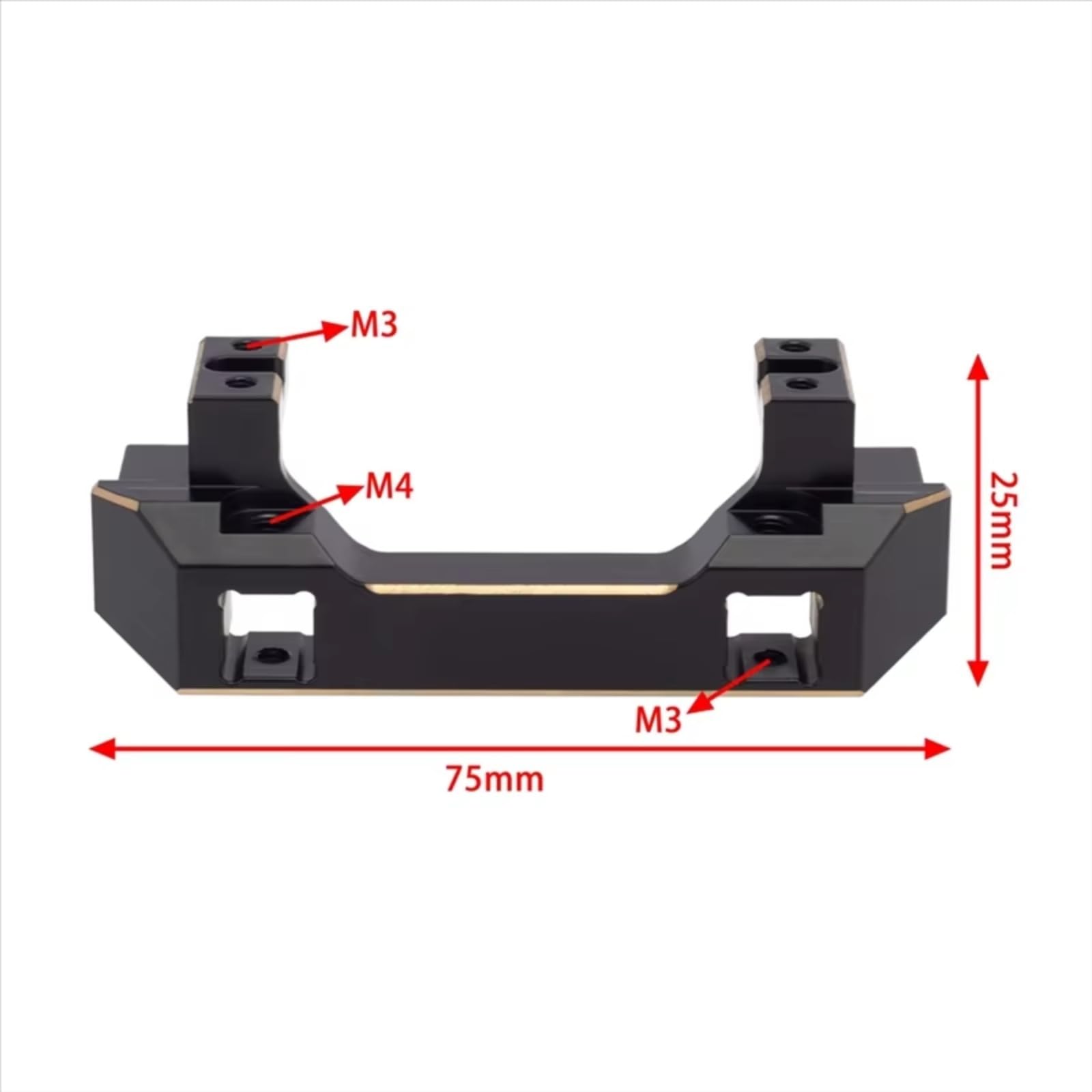 Componentes Auto RC Compatible con Traxxas para TRX-4 1/10, Trepador De Control Remoto, Piezas Mejora Coche, Accesorios, Servo Montaje Parachoques Delantero Latón