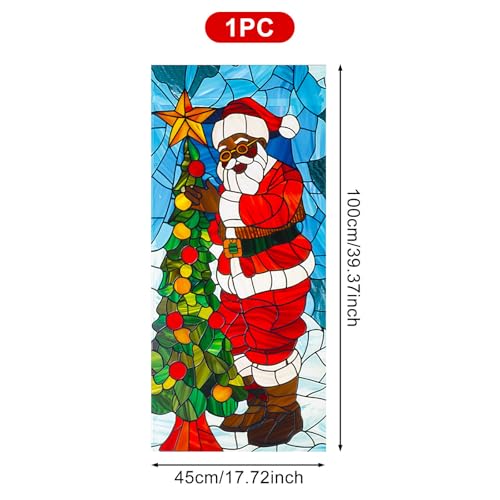 Vinilo decorativo Santa Claus negro 39.3×17.7 in miniatura 4