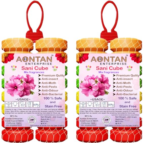 Image of AONTAN ENTERPRISE Bathroom Toilet Air Freshener Fragrance Urinal balls Urinal Cubes Sani cube for Washbasins,Clothes Pantry, Bathroom,Wardrobe,wash Basin,Pack of 2 Each 200 grm