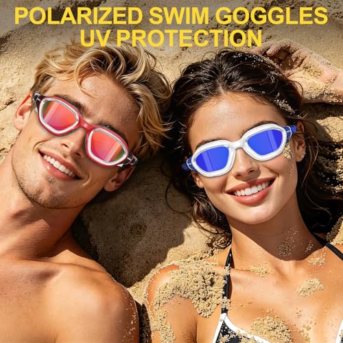 Image of Whale Swim Goggles Polarized Anti-Fog Lenses, Unisex | 100% UV Protection | Anti-Fog Goggles High Definition, Wide-Angle View