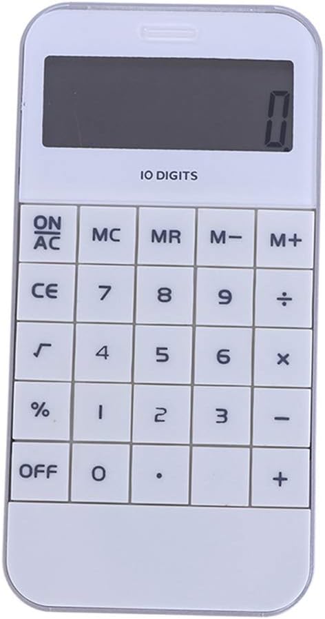 Release 1Pc 10 Digits Display Pocket Electronic Calculating Calculator Office Supplies (White) (White)