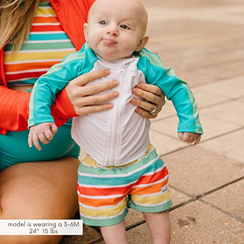 Image of SwimZip Boys' Long Sleeve Rash Guard & Swim Shorts Set - UPF 50+ Sun Protection