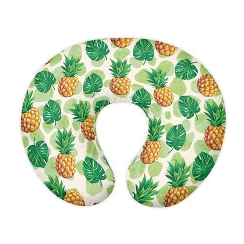 GOSTONG Tropical Pineapple Nursing Pillow Cover with Hidden Zipper Breathable Breastfeeding Pillow Slipcover Fits Nursing Pillow, Super Soft Pillowcase Protector for Babies