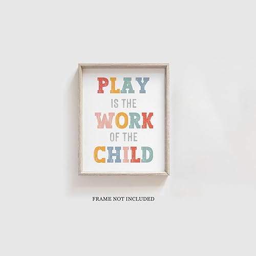 Miniatura 6 de Play Is The Work Of The Child Hanging Art, Montessori Art Print, Playroom Wall Decor, Montessori Decor, Kids Wall Art, Preschool Classroom Poster,