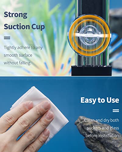 Image of Pawfly 40 Pack Aquarium Suction Cups with Clips and Adjustable Zip Ties Cables Fish Tank Tools for Binding Moss Holding Airline Tubing Decorations Shrimp Nests and Reptile Hammocks