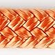 Pfiff 102936 Bodenarbeitsseil mit Lederklatsche, Sehr leichtes Nylon, Strick für Bodenarbeit, Orange, 600cm