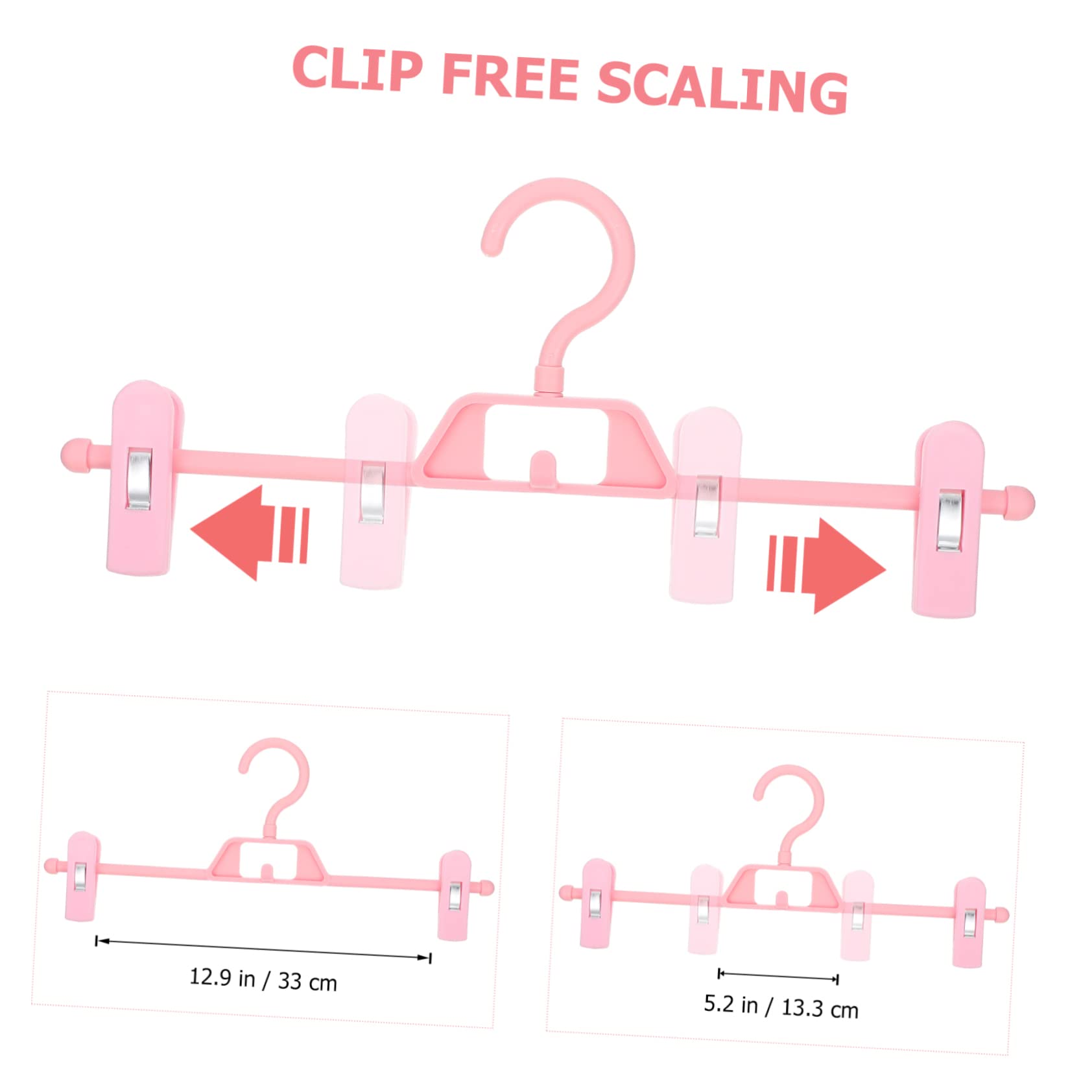 Luxshiny 10pcs Non Slip Adjustable Trousers Hanger Versatile Indoor Outdoor Clip Rack for Drying and Storing Clothes Design