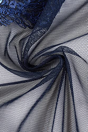 Image of BABEYOND 1920s Sequined Shawl Wraps for Women Fringed Evening Cape Wedding Bridal Shawl Scarf for Evening Dresses Party