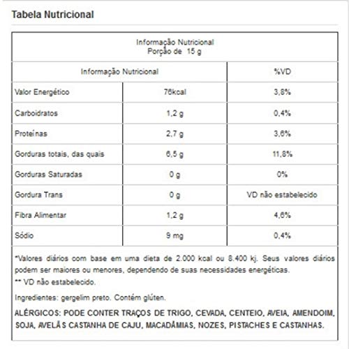 Gergelim Preto Viva Salute a Vácuo - 200 g