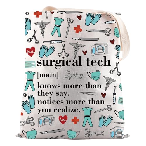 JNIAP Nurse First Assist Gift Surgical Tech Definition Tote Bag Surgical Tech Week Gift (Surgical Tech Definition Tote Bag)