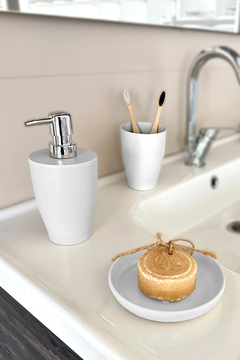 PURE 3LÜ BANYO AKSESUARI-BEYAZ