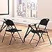 Amazon Basics Foldable Portable Sturdy Folding Plastic Chair, 350-Pound Capacity, Black, 2-Pack