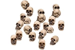 ABOOFAN 20Pcs Halloween Small Skulls Decor